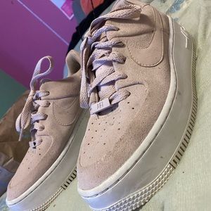 Nike Air Force , velvety texture .